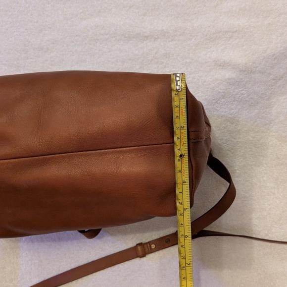 Madewell Large Leather Zip Top Transport Crossbody Purse Satchel Light Brown - Picture 8 of 15
